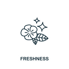 Obraz premium Freshness icon from spa therapy collection. Simple line element Freshness symbol for templates, web design and infographics