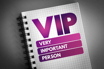 VIP - Very Important Person acronym, concept background
