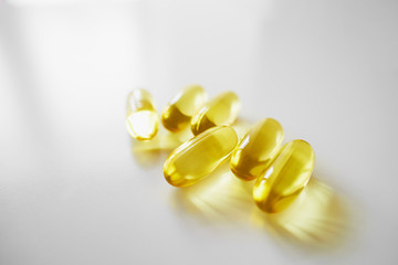 Organic omega 3 pills in flower shape
