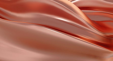 Luxurious, rich rose gold background. 3d rendering.