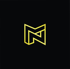 Initial based modern and minimal Logo. MN NM letter trendy fonts monogram icon symbol. Universal professional elegant luxury alphabet vector design