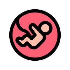 virus transmission related pregnancy or born baby vector with editable stroke,