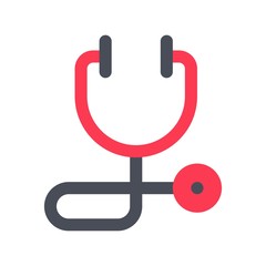 virus transmission related doctor stethoscope vector in flat design,