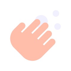 virus transmission related hand with water bubbles vector in flat design,
