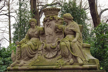 Sculpture in the outdoor park of the city of Den Haag. Netherlands.
