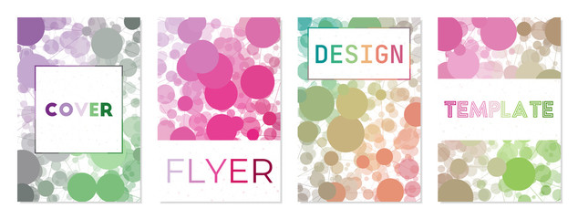 A4 brochure cover sheets. Can be used as cover, banner, flyer, poster, business card, brochure. Awesome geometric background collection. Authentic vector illustration.