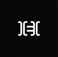 Initial based modern and minimal Logo. HE EH letter trendy fonts monogram icon symbol. Universal professional elegant luxury alphabet vector design