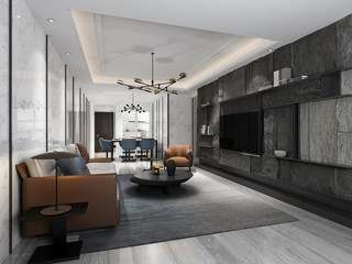 3d rendering of home interior.