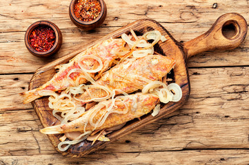 Delicious fried fish