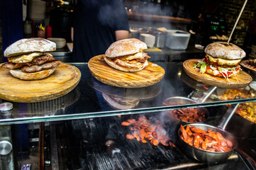 Burgers at Borough Market, London