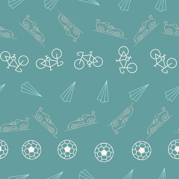 Old green seamless sport pattern print background design