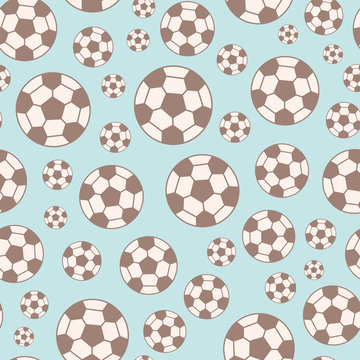 Old green repeat pattern soccer print background design