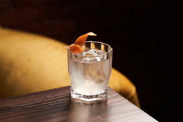 Modern pub and bar alcoholic beverages, close-up