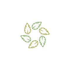  leaf vector logo design, eco-friendly