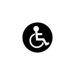 Human disabled icon logo vector icon