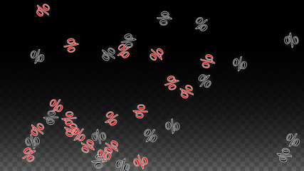 Luxury Vector Gold Percentage Sign Confetti on Transparent. Percent Sale Background. Business, Economics Print. Discount Illustration. Promotion Poster. Black Friday Banner. Special offer Template.