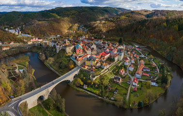 Fototapeta na wymiar Castle Loket in Czech Republic