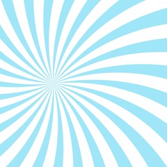 Sunlight rays background. Bright blue color burst background.