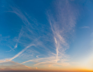 Fantastic clouds at sunrise