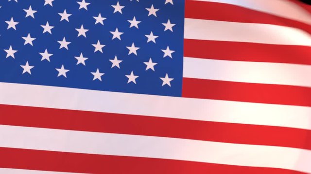 American National Holiday. US Flag animation with American stars, stripes and national colors. President's Day. 4th July. Veterans Day.