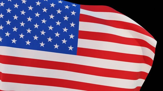 American National Holiday. US Flag animation with American stars, stripes and national colors. President's Day. 4th July. Veterans Day.