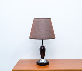 Table lamp on white background_Table