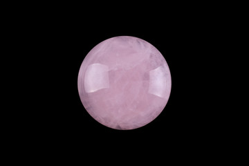 Cabochons made of natural stone on a black background