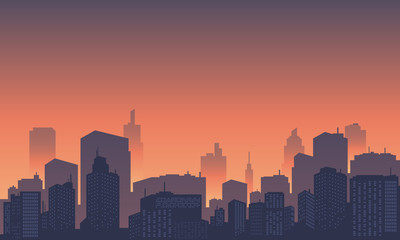 Modern city building in the afternoon. Urban landscape