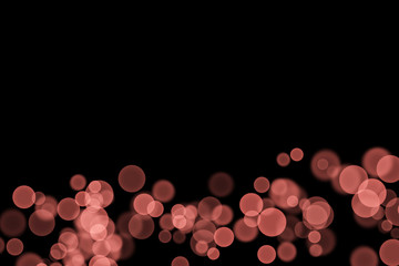 Abstract Blur Bokeh lights effect on flamingo, peach, pink colour, Black Background, Glitter, Defocused, Seamless polka dot pattern , Creative, Illustration design