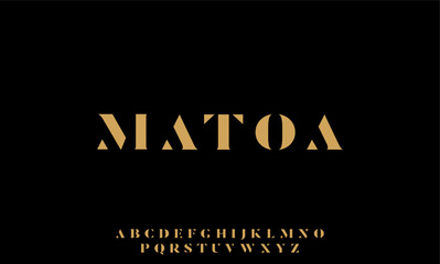 matoa, elegant sans serif typeface uppercase alphabetical vector