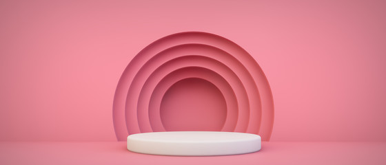 pink product presentation scene