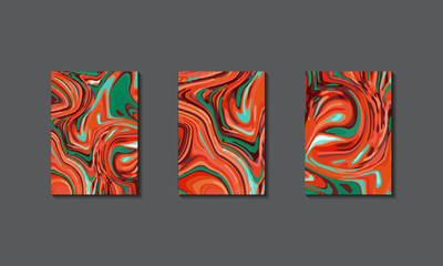 Set of Abstract liquid background for banner, poster, cover isolated