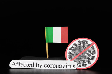 Italy was affected by coronavirus with type Covid-19. A serious illness that manifests as a flu but may break out in pneumonia. Coronavirus infected whole world. Epicentre in China, Italy, Korea