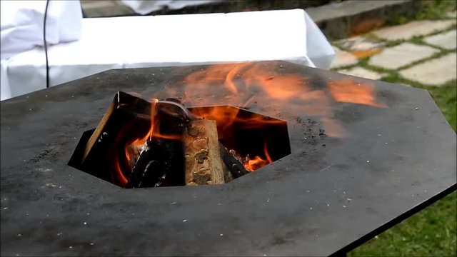 feuer grillen outdoor