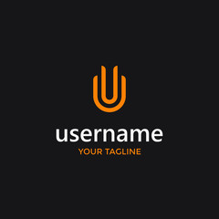 letter u logo modern design template modern