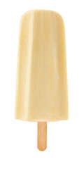 ice cream on stick - almond - isolated on white background