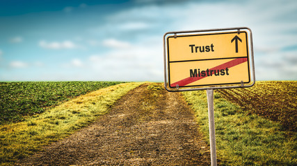 Street Sign to Trust versus Mistrust