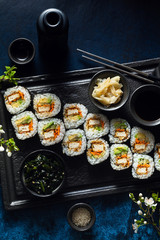 vegan sushi; healthy food; soy sauce; sushi plate; chopstick; vegan food; sushi roll; oriental; veggie; tasty; cooking; japan; nori; vegetarian; sushi; asia; vegan; fresh; healthy; background; meal; f