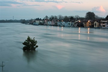 the flood, sunset
