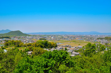 Fototapeta na wymiar 奈良県　甘樫丘からの眺め