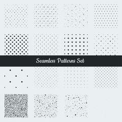 Set of Classic simple Seamless Geometric Patterns. Vector Illustration.