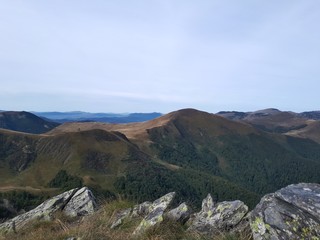 Golden autumn on a mountain	