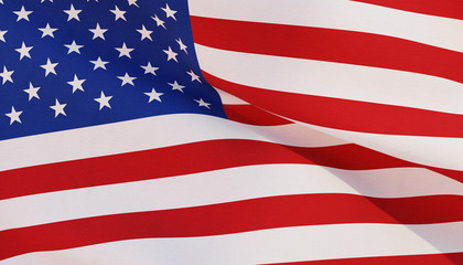 Fototapeta premium American National Holiday. US Flag with American stars, stripes and national colors. President's Day. 4th July. Veterans Day.