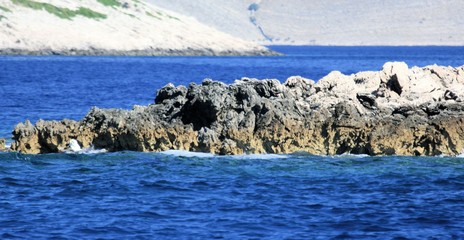 rocks and sea in N.P. Kornati, Croatia