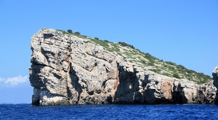 Fototapeta na wymiar cliffs in N.P. Kornati, Croatia