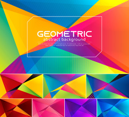 Fototapeta premium Colorful vector geometric abstract background