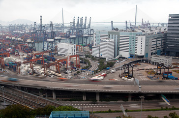 Container terminal Hong Kong harbour