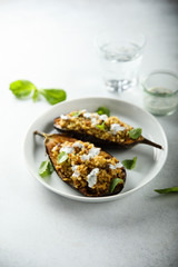 Roasted eggplant with yogurt sauce