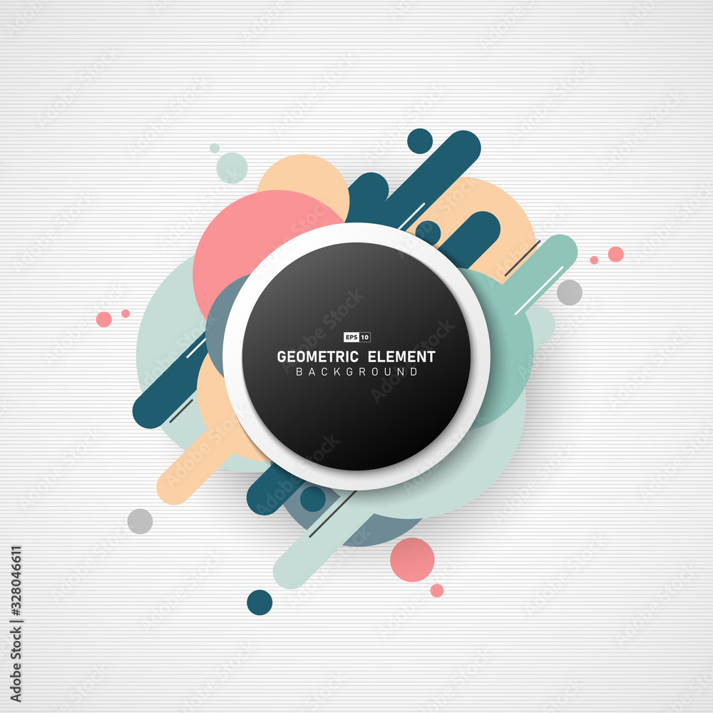Poster abstract color minimal style of geometry element cover background. illustration vector eps10