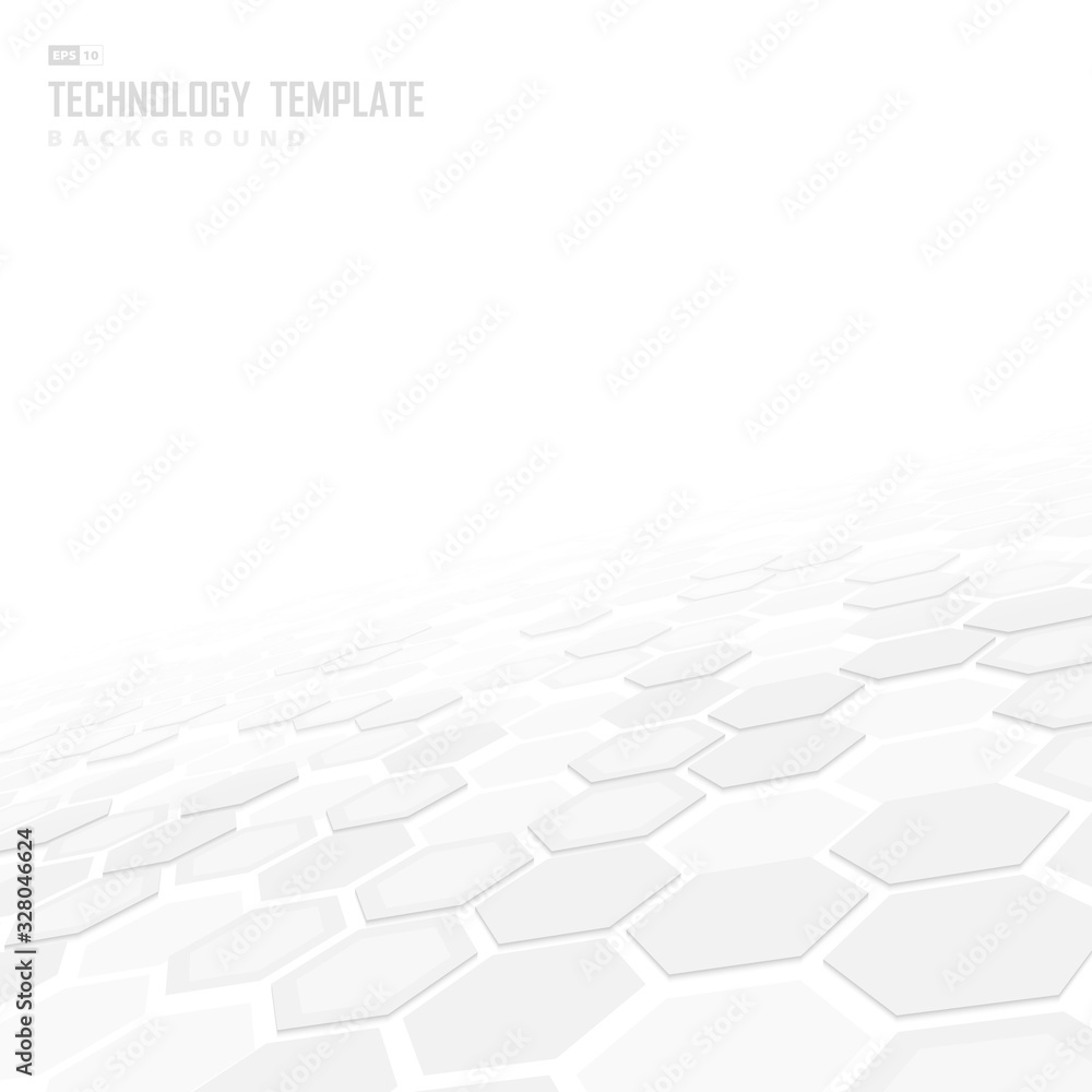 Poster abstract technology hexagonal pattern design artwork cover background. illustration vector eps10